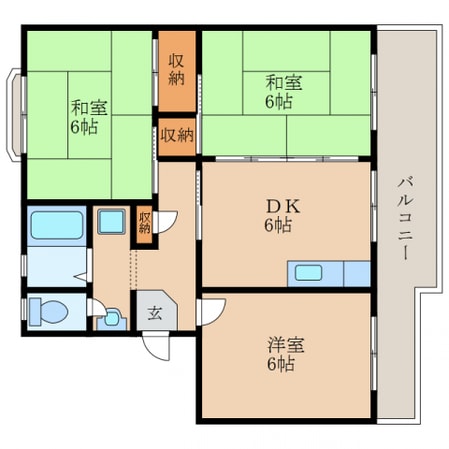 第１東中野ハイツの物件間取画像